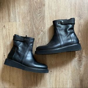 Vince Black Leather Boots